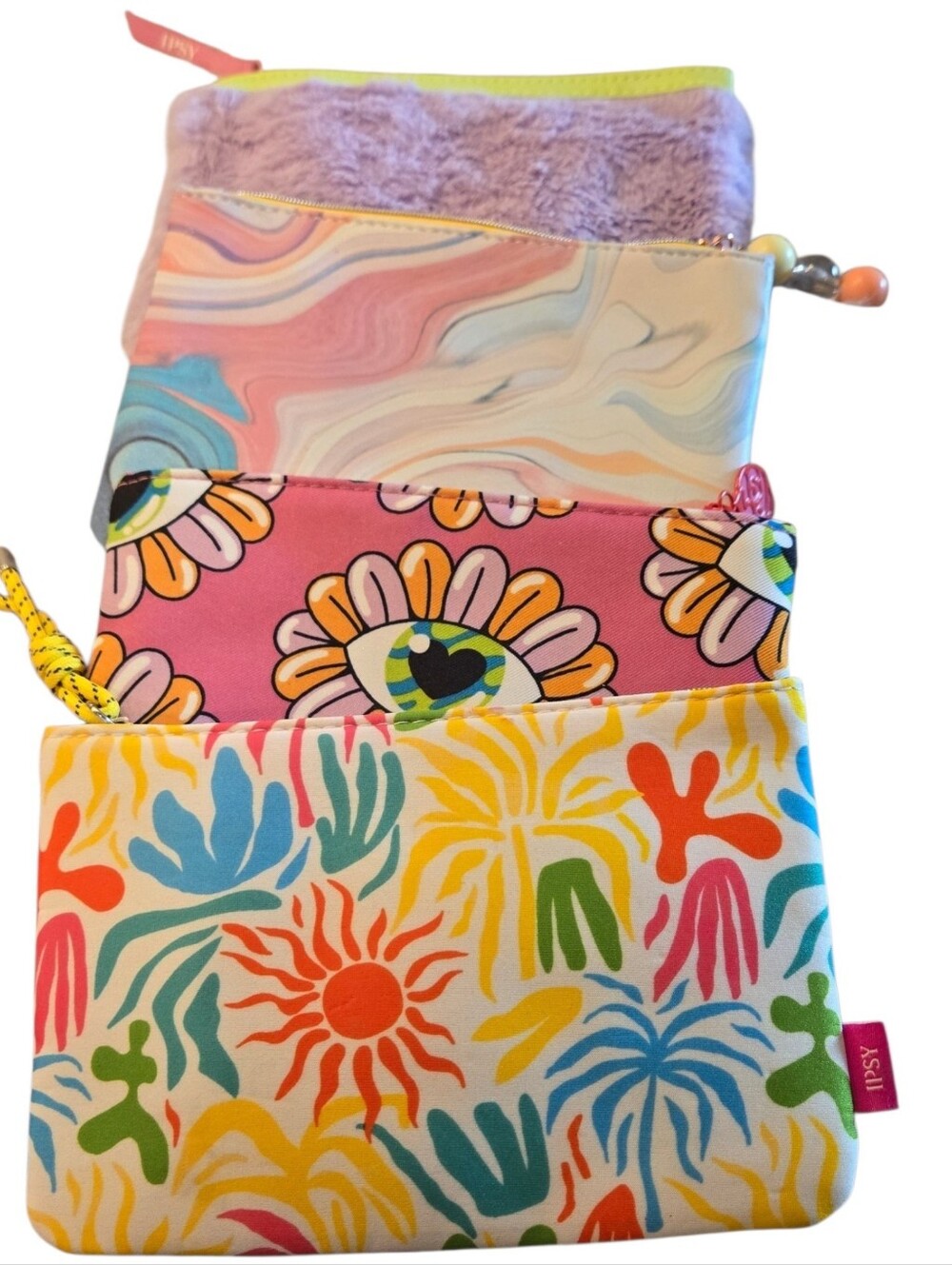 IPSY Multi-Color Zip Pouch Set (4 in set)